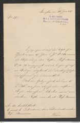 k.k. naturhistorisches Hofmuseum, Intendanzakten 1885-1896 (Hauer), Aktenzahl Z.603/1892, Seite 1
